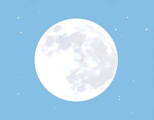 Full moon in pastel sky