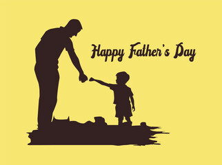 infographic_Happy Father’s Day illustration concept. Silhouette of father and child together, celebrating love, family, and parenthood. Perfect design for greeting cards, posters, banners, and 17