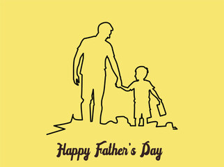 infographic_Happy Father’s Day illustration concept. Silhouette of father and child together, celebrating love, family, and parenthood. Perfect design for greeting cards, posters, banners, and 15
