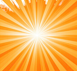 Radiating orange sunburst design