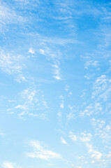 White clouds in blue sky