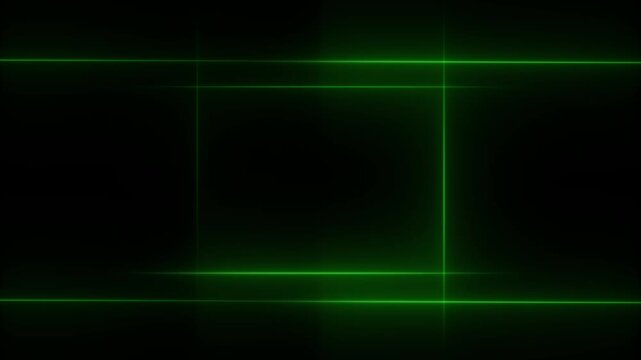 Square neon animation on black background.