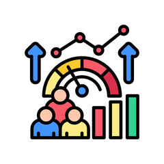 Performance Metrics lineal color icon