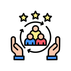 Customer Loyalty lineal color icon