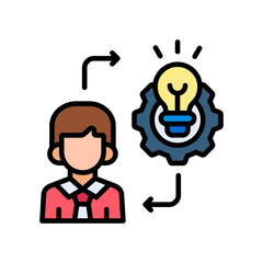 Entrepreneurial Spirit lineal color icon