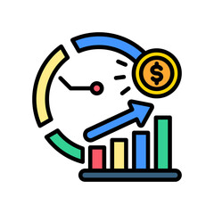 Market Penetration lineal color icon