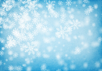 Festive Christmas  background with snowflakes