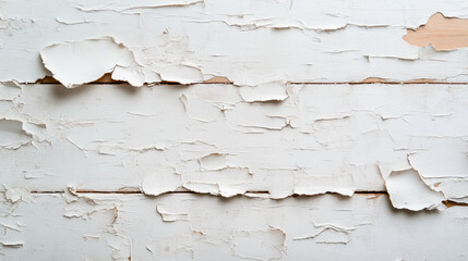 Obraz premium Peeling paint texture on wooden surface creates rustic and weathered appearance