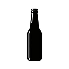beer bottle isolated on white