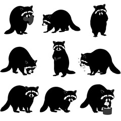 set of animals silhouettes