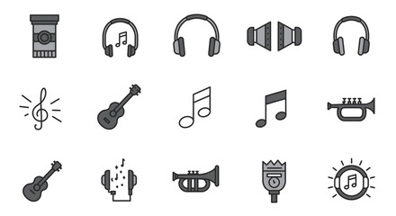 music icons set