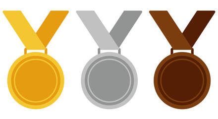 gold silver and bronze medals