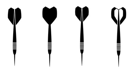 darts on white background