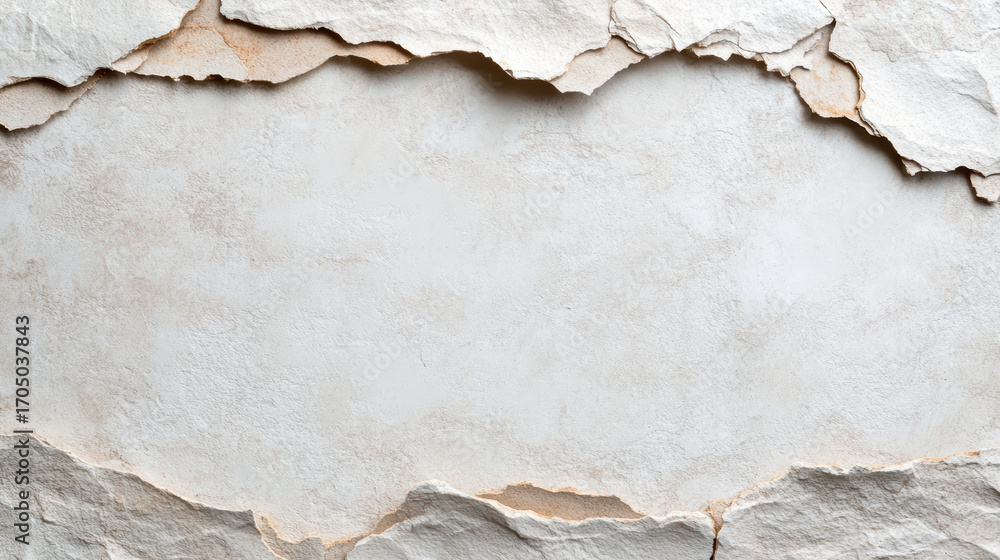 Poster torn paper texture layered over smooth surface creates artistic backdrop