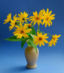 Bouquet of jerusalem artichoke flowers