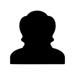 Silhouette of a person with a hairstyle reminiscent of the Victorian era