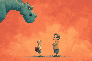 funny cartoon dinosaur