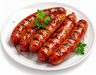 Delicious Barbecue Sausages Ready to Serve