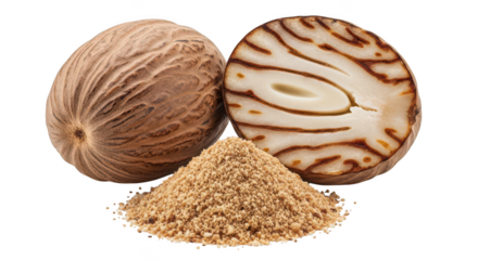 Nutmeg Whole And Ground Spice