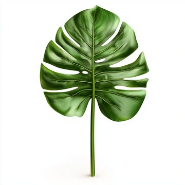 A sigle isolated leave on white background.