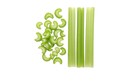 Fresh Celery Sticks And Slices
