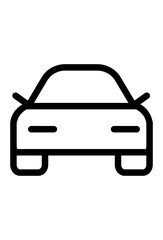 Obraz premium Outline icon of a sports car. A simple line art of a modern car. Minimalist icon of a stylish car.