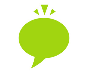 Minimalist green chat icon isolated on white background PNG