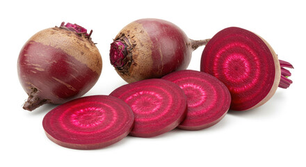 red beet isolated on white