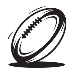 American football ball silhouette vector