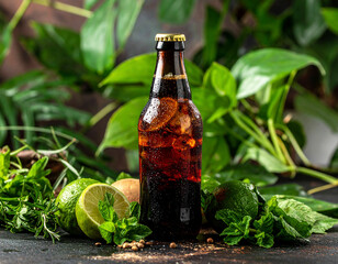 Natural Organic Cola Botanical Background