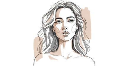 Woman portrait drawing