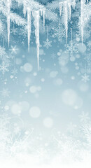 icicles on a blue background