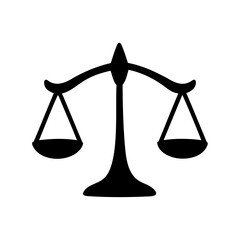 Silhouette Image of the Scales of Justice Representing Fairness and Balance