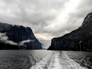 Epic Scenery A Boat Journey Through Fiords in New Zealand's Dramatic Landscape