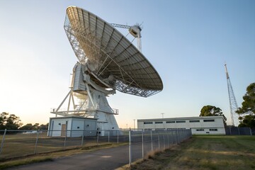 : Large radio telescope dish for communication