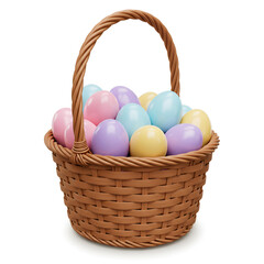 Fototapeta premium basket with easter eggs