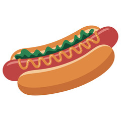 hot dog with mustard