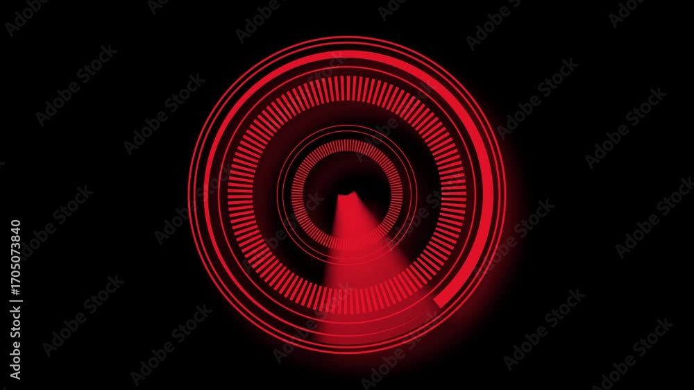 Leinwandbilder cyberpunk hud navigation system interface glowing teal marker digital map animation seamless loop. a