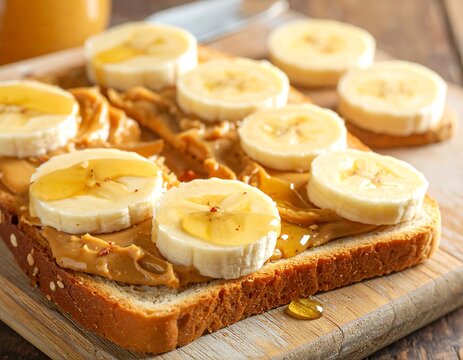 Peanut butter and banana sandwich