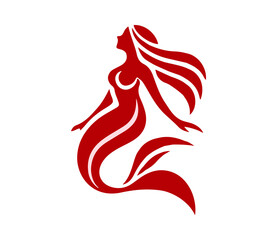 vector image of a mermaid 