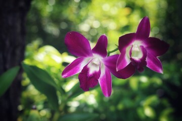 Pink orchid blossom in full bloom