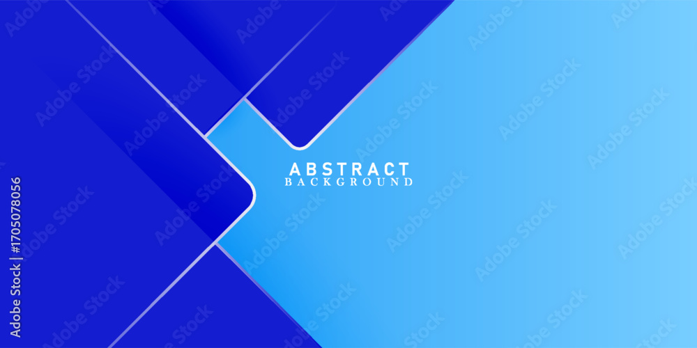 Poster simple abstract curve rectangle blue background with shadow overlap shapes. colorful blue design wit