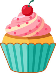 Cupcake white background 