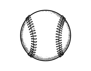 Hand-drawn baseball