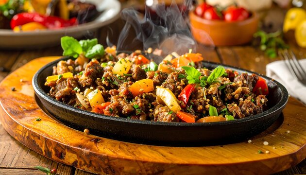 Delicious Stir-fried Meat and Vegetables.