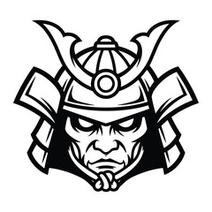 tribal mask with a tattoo samurai japan