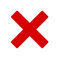 Obraz premium red cross mark