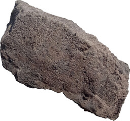 old mountain stone isolated on white 