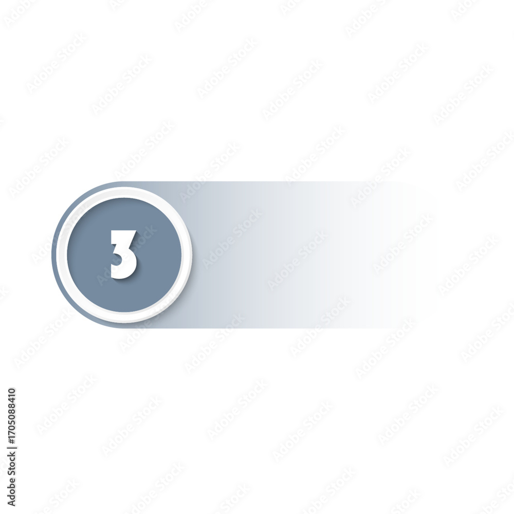 Poster modern infographic element with the number three.