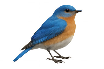 Obraz premium Photorealistic illustration of an eastern bluebird with a transparent background, perfect for nature and wildlife projects